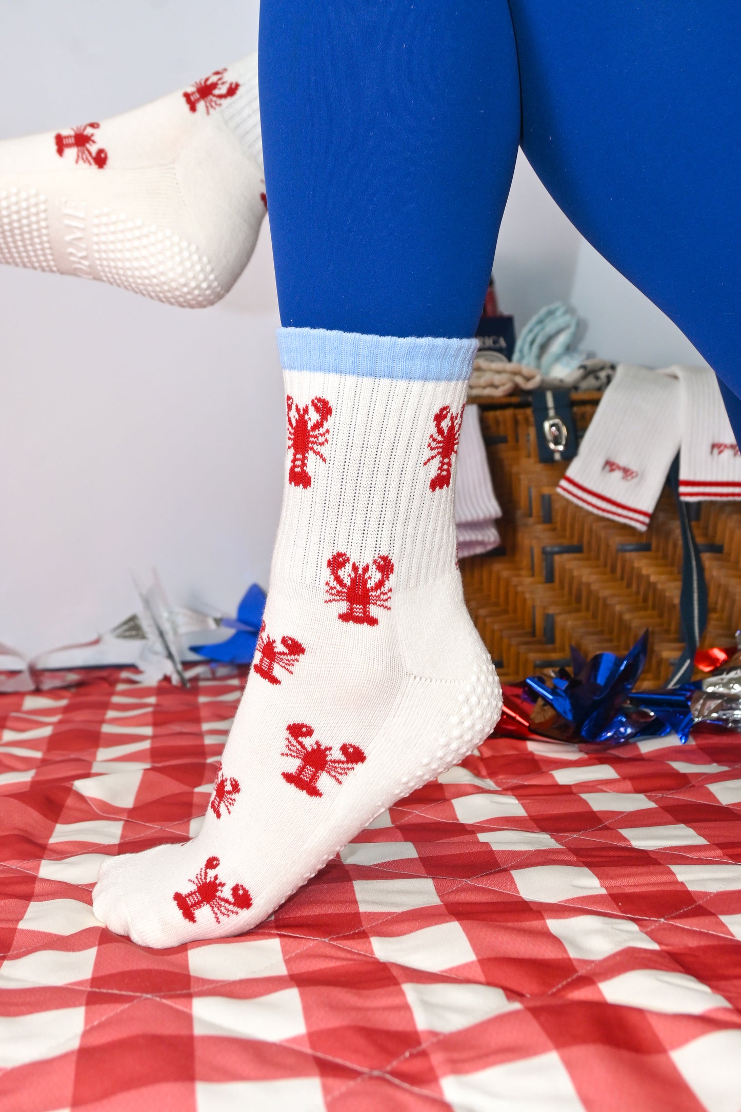 The Harbor Lobster Grip Socks