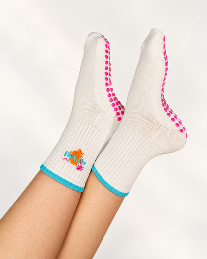 Miami, With Love Grip Socks