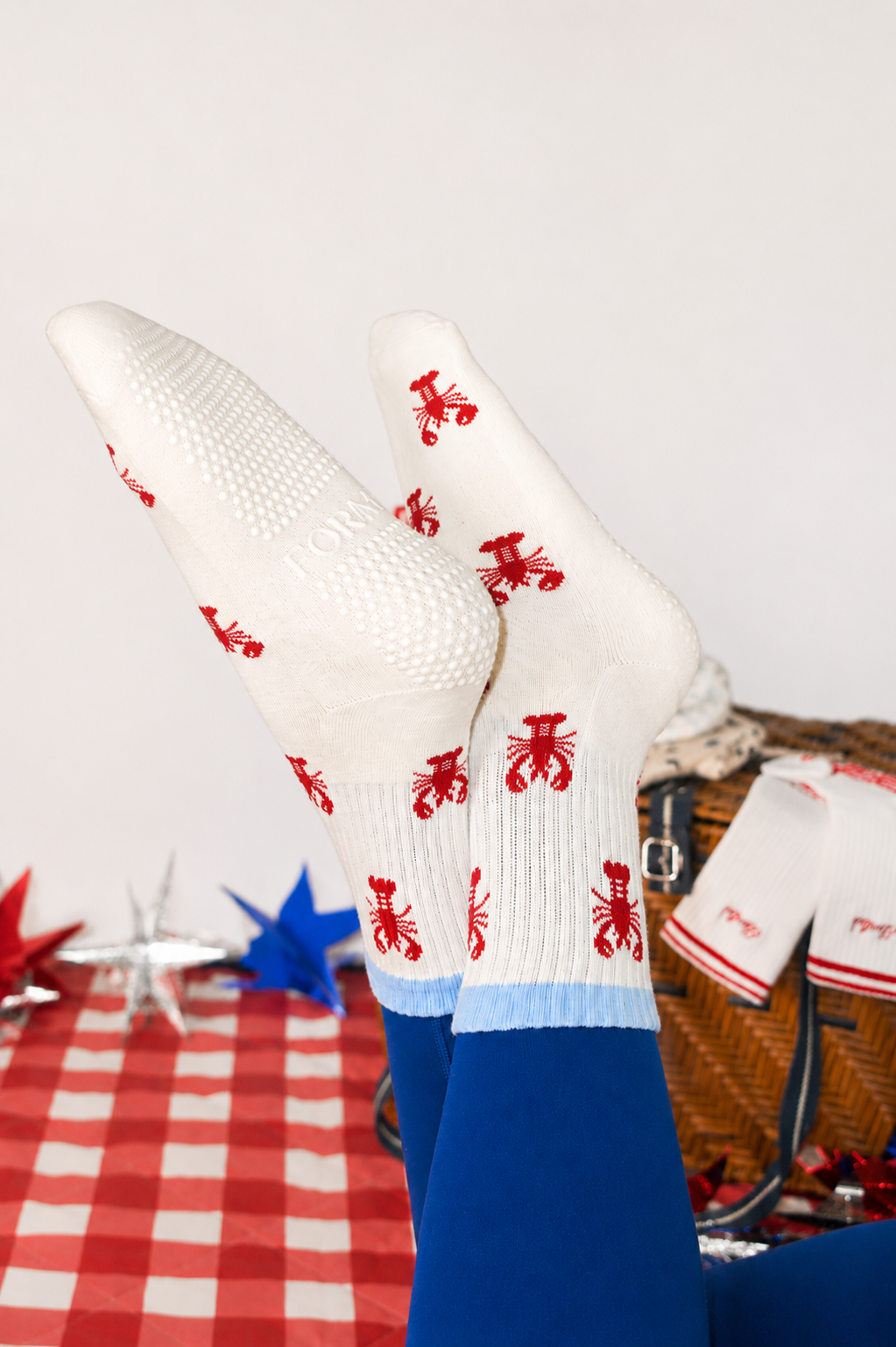 The Harbor Lobster Grip Socks
