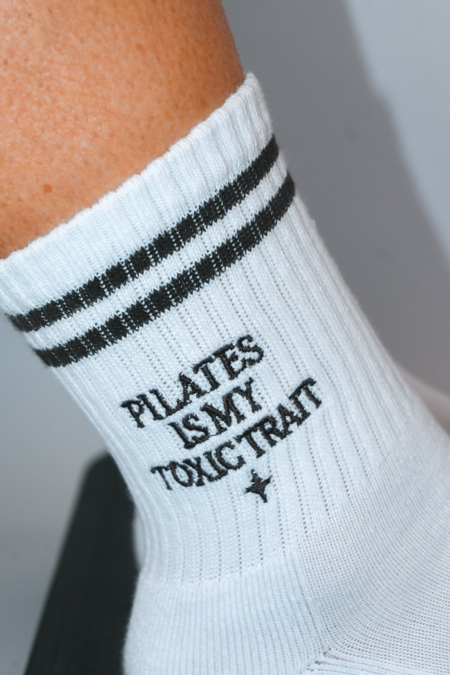 Pilates Is My Toxic Trait Crew Grip Sock