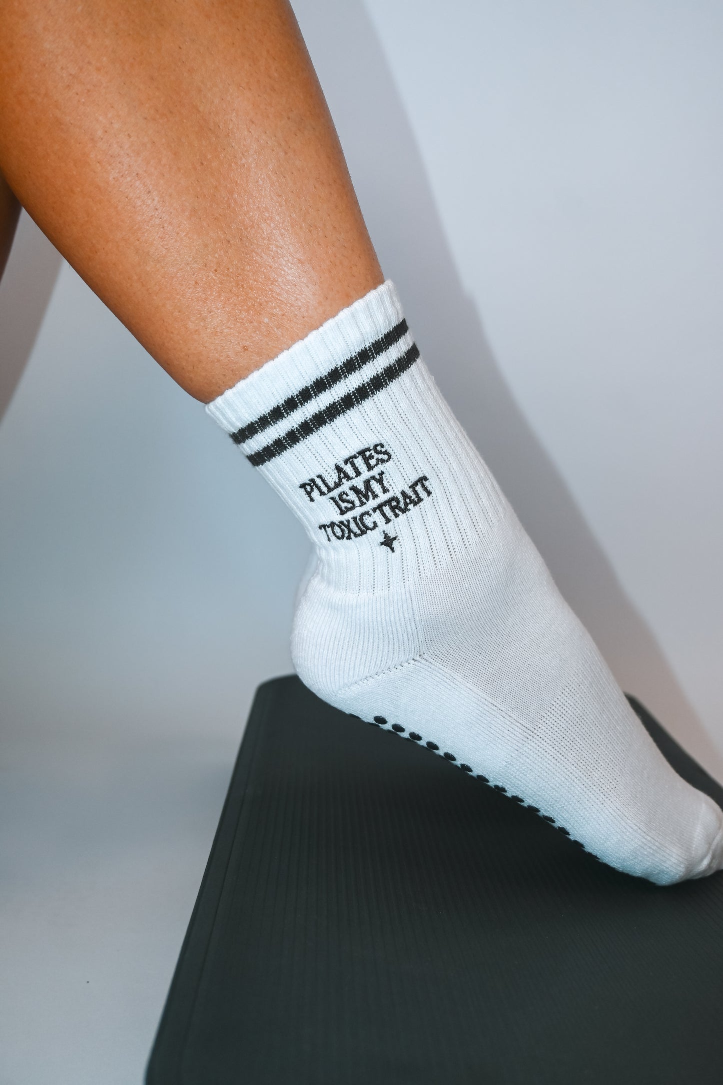 Pilates Is My Toxic Trait Crew Grip Sock