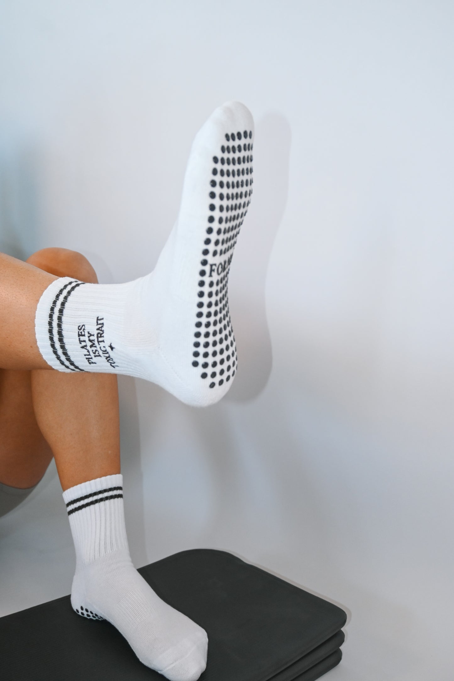 Pilates Is My Toxic Trait Crew Grip Sock