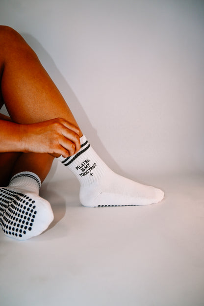 Pilates Is My Toxic Trait Crew Grip Sock