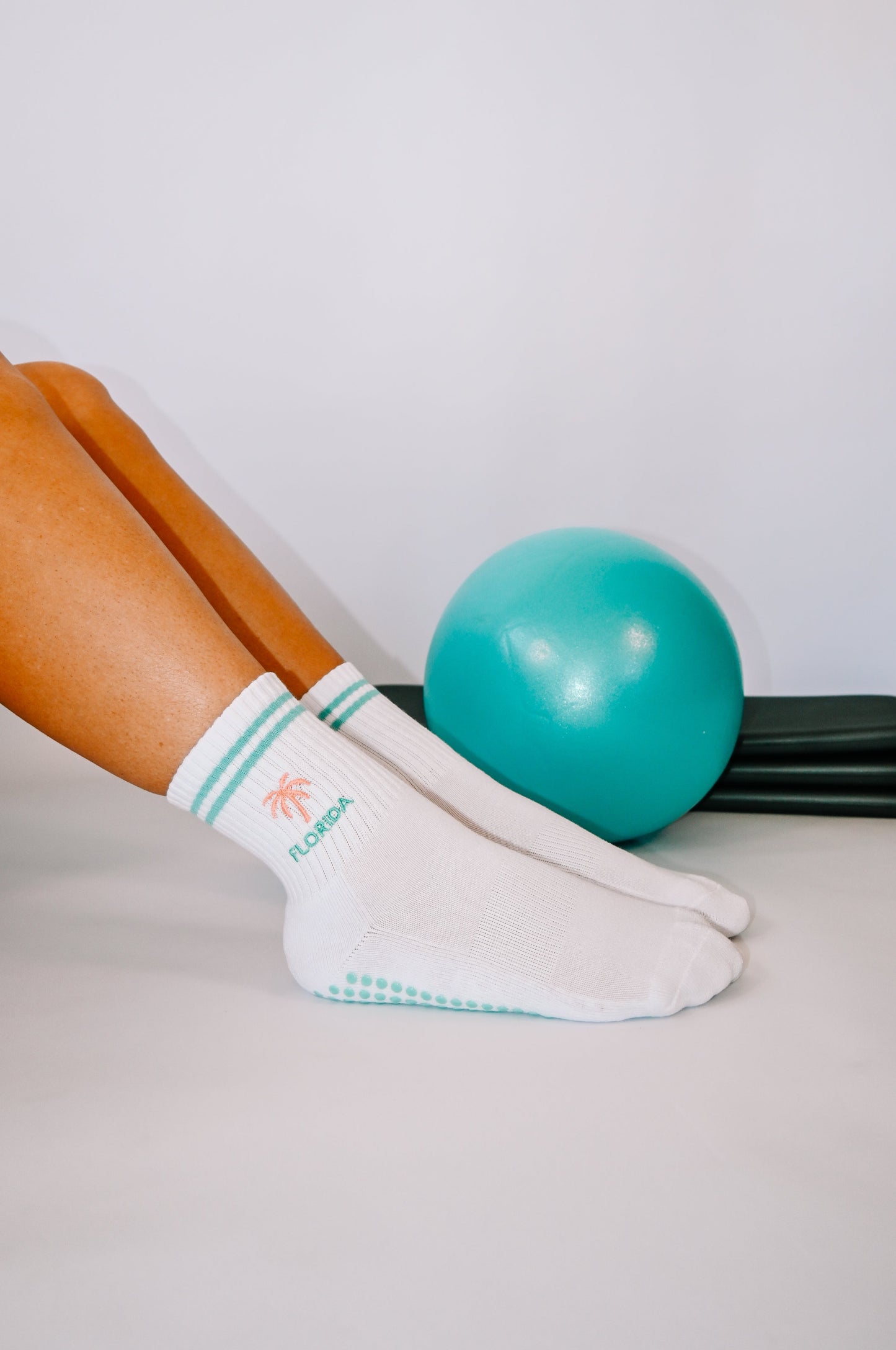 Florida Palm Crew Grip Sock