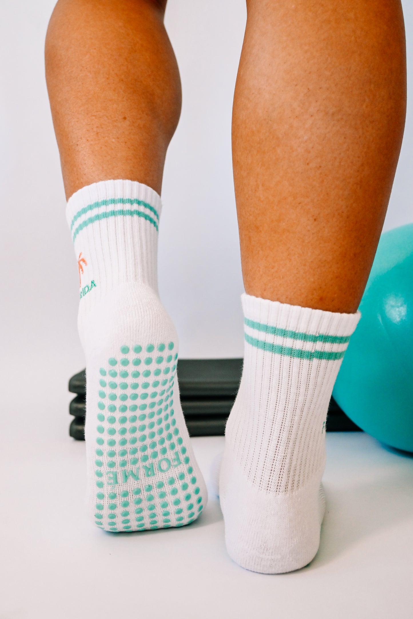 Florida Palm Crew Grip Sock