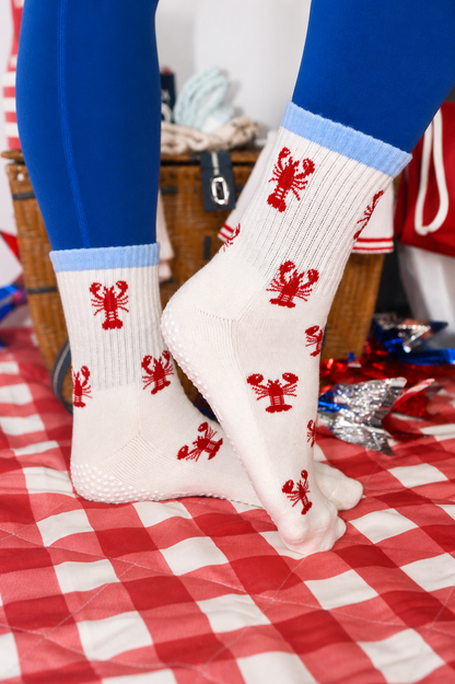 The Harbor Lobster Grip Socks